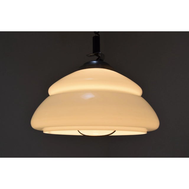 Made in Czechoslovakia Made of glass, metal 1x E27 or E26 socket Measures: Adjustable maximal height 147cm Re-polished...