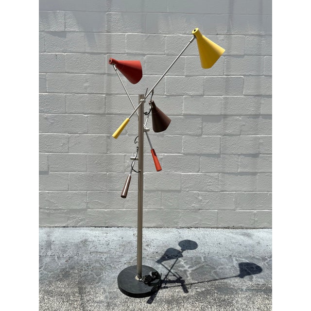 Mid-Century Modern Vintage Mid-Century Modern Triennale Adjustable Floor Lamp For Sale - Image 3 of 7