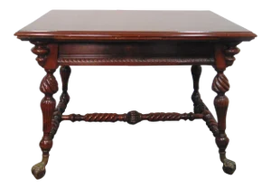 Merklin Victorian Mahogany Spiral Twist Center Table