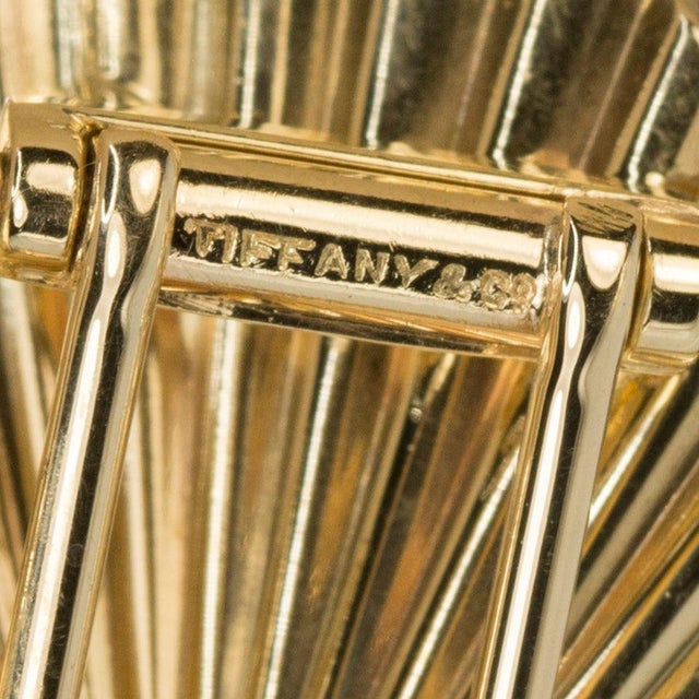 Contemporary Late 20th Century Retro Period Tiffany & Co Diamond Fan Pin For Sale - Image 3 of 3