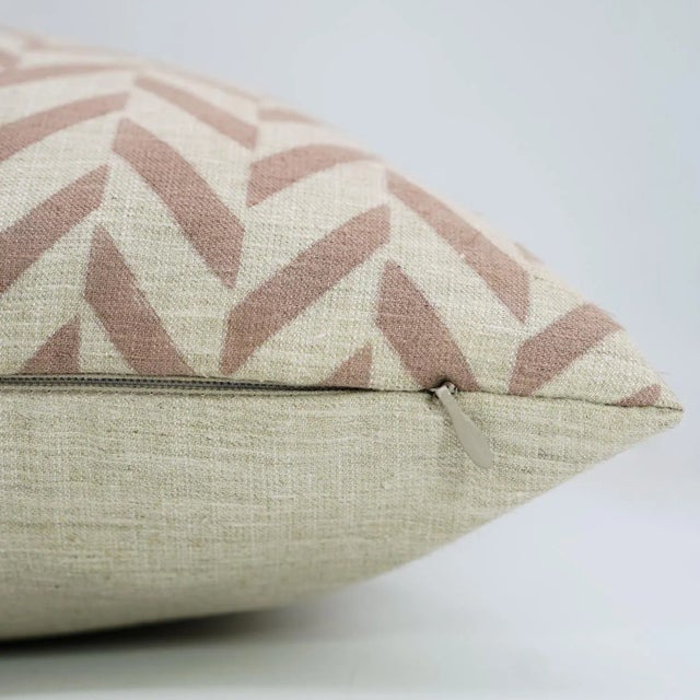 Art Deco Handmade Indoor Linen Blend Pillow Cover 20x20 Inches- Jheel For Sale - Image 3 of 4