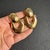 Vintage Chunky Gold Tone Door Knocker Earrings Polished Statement 80s 90s Unsigned but very nice quality. Approx 2"