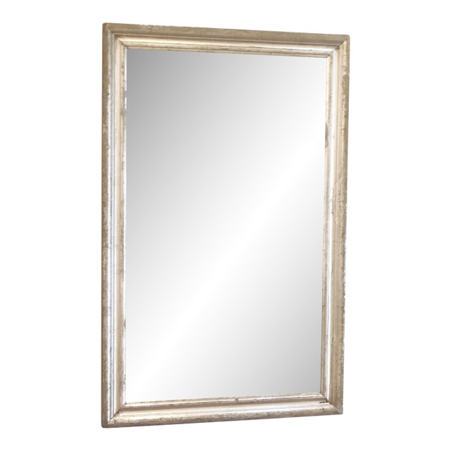 Antique Weathered Silverleaf Mirror For Sale