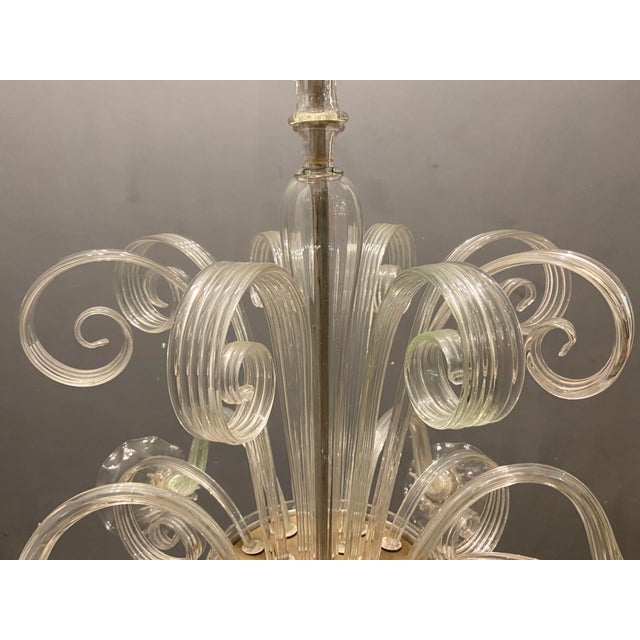 Large Venetian Murano Glass Chandelier, 1960s For Sale - Image 14 of 15