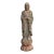 Chinese Rustic Wood Standing Praying Lohon Monk Statue For Sale