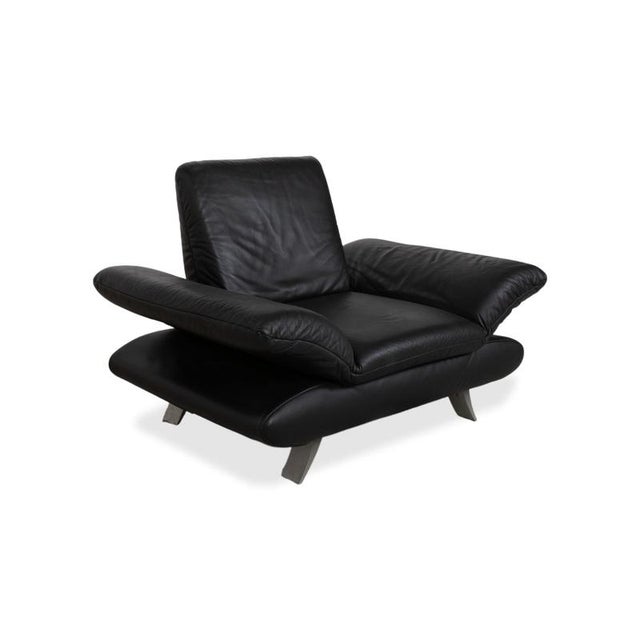 Modern Rossini Lounge Chair in Black Leather from Koinor For Sale - Image 3 of 16