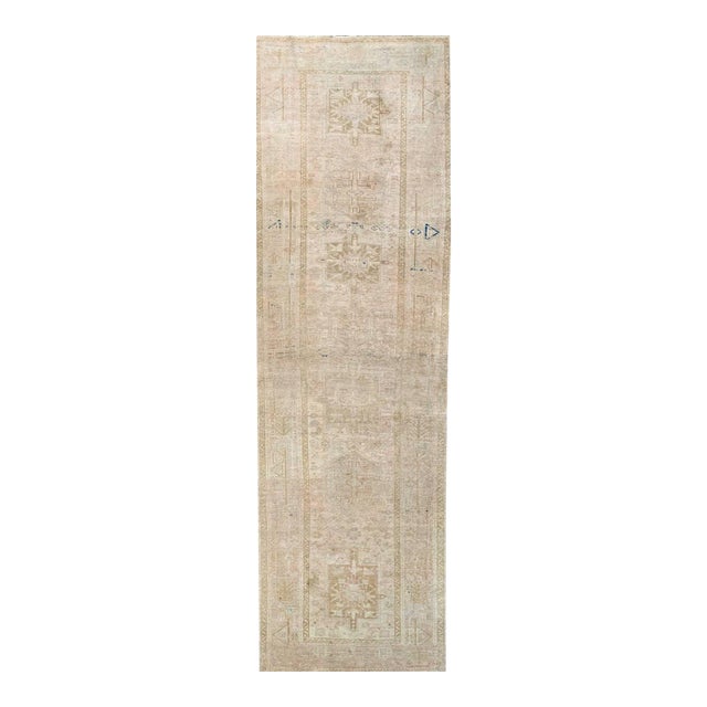 Vintage Persian Heriz Runner Rug For Sale