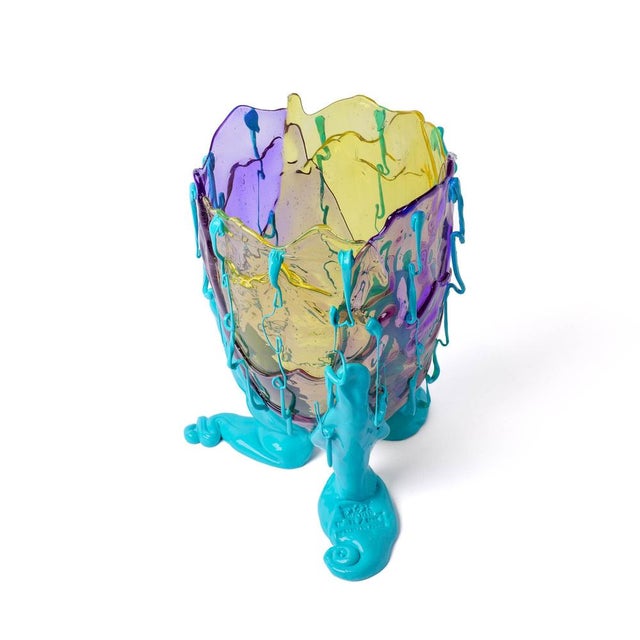 Contemporary Clear Yellow and Turquoise by Gaetano Pesce for Fish Design For Sale - Image 3 of 13