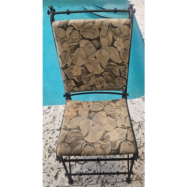 Set of Eight Ilana Goor Forged Iron Dining Chairs Mexico, Circa 1980s For Sale In Greensboro - Image 6 of 10