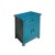 Distressed Bolection Blue One Drawer Simple End Table Nightstand For Sale - Image 4 of 6