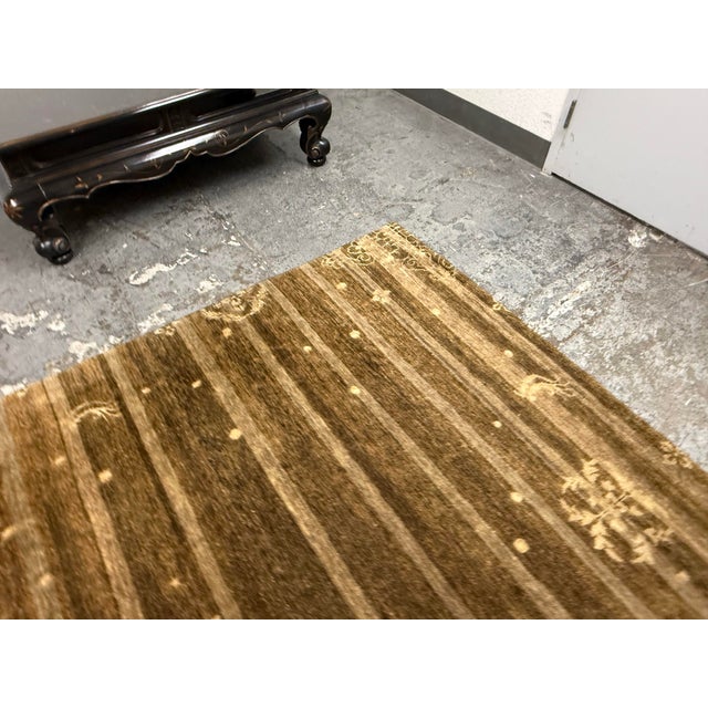 Green 7ft 8in X 9ft 6in Qing Collection Hand-Knotted Rug For Sale - Image 8 of 12