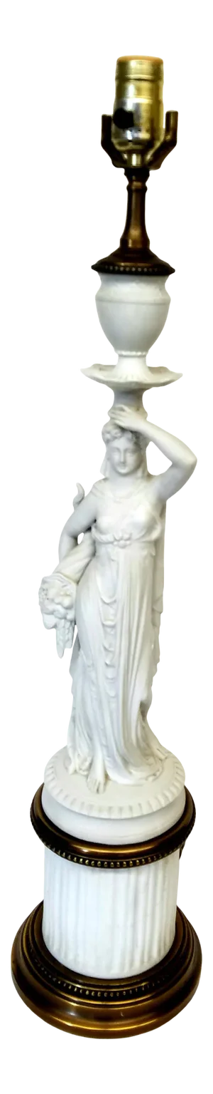 1950s Classical Parian Figure Table Lamp