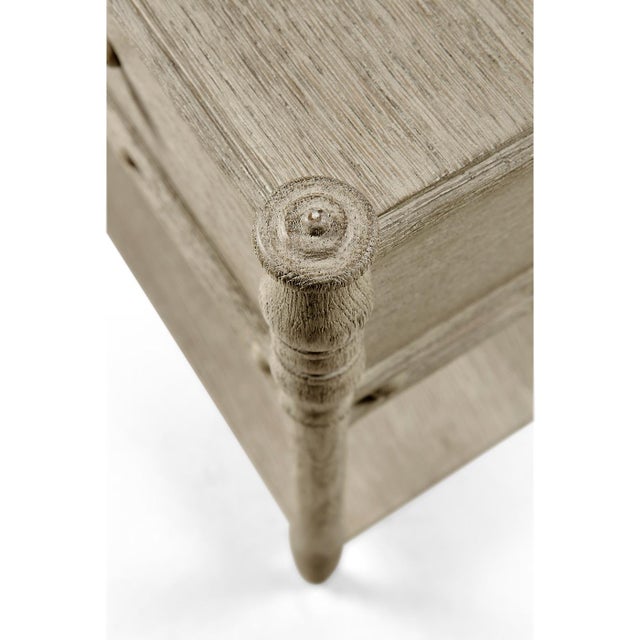 Greyed Oak Rustic Bedside Table For Sale - Image 4 of 9