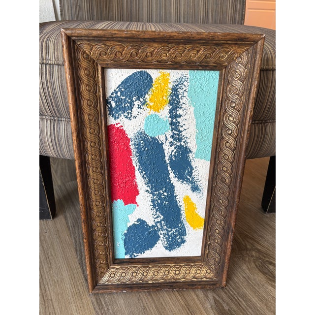 Small Mid-Century Style Abstract Painting For Sale - Image 11 of 11
