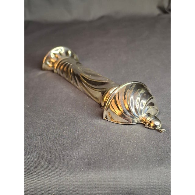 Vintage Hazorfim Israel 925 Sterling Silver Mezuzah Case, Spiral Swirl Repousse For Sale - Image 12 of 18