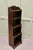 Art Deco Tall Slim Golden Oak Bookcase. This Oak bookcase has a slight waterfall shape at the lower half and 5 open...