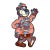 Vintage Bullet Hole Bear Wall Sculpture For Sale