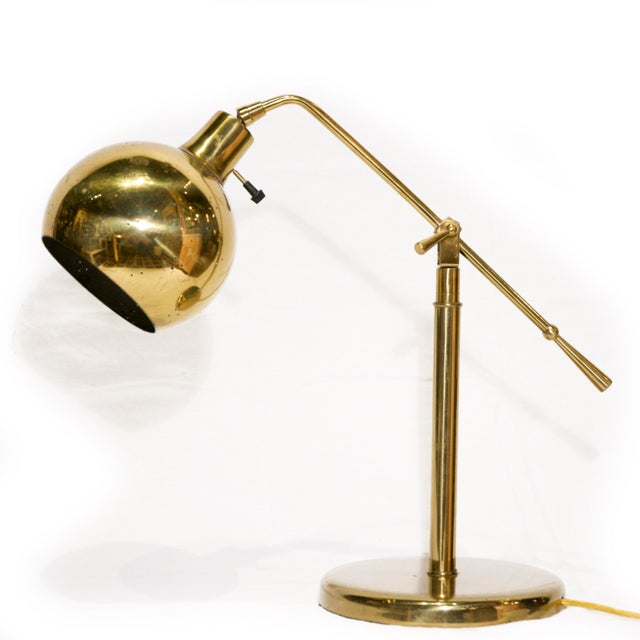 Gunnar Adolfson Vermont Follet 1940 Brass Desk Lamp Chairish