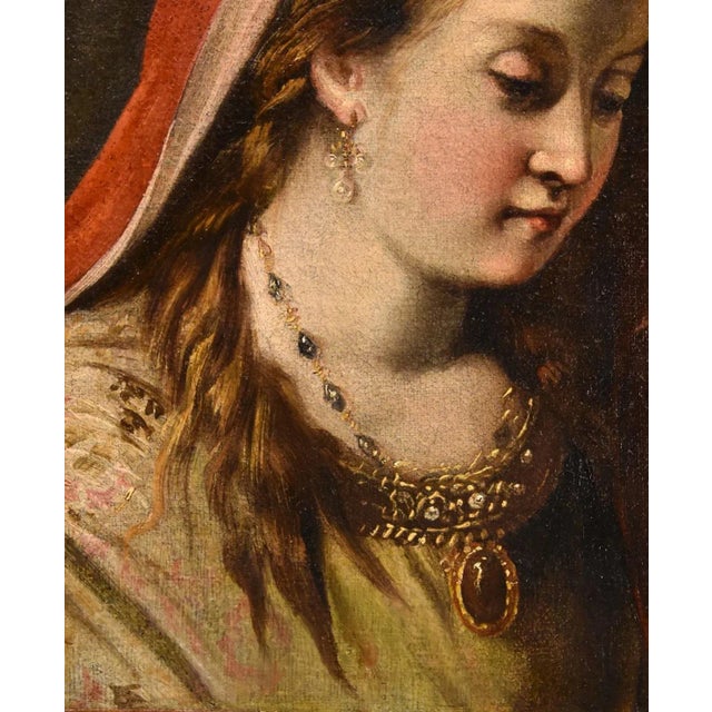 Gaspare Diziani, Portrait of Princess Diziani, 1730, Oil on Canvas For Sale - Image 10 of 14