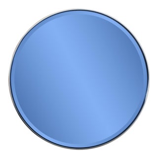 Broidy Round Mirror- Sapphire Blue For Sale