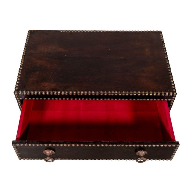 American Vintage Leather Chest For Sale - Image 3 of 5