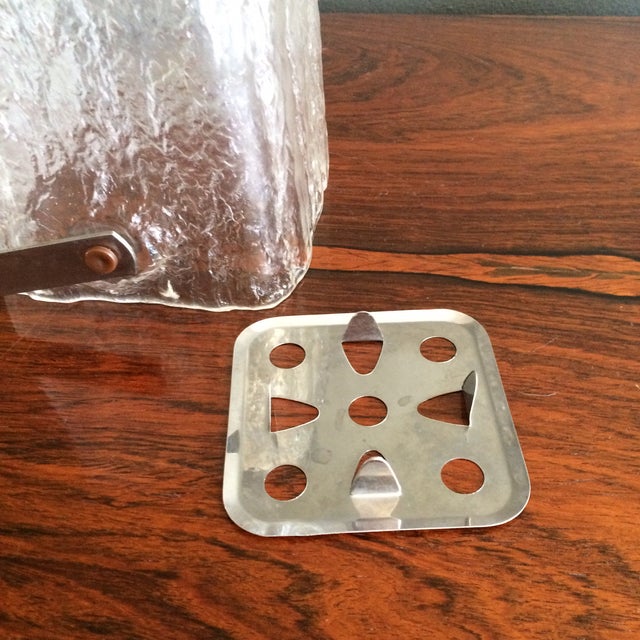 MidCentury Frosted Glass Ice Bucket Chairish