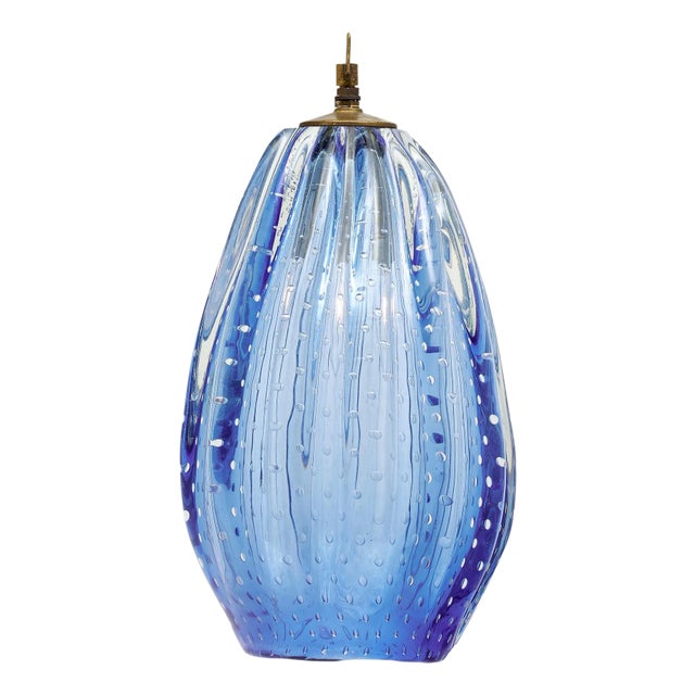Blue Murano Pendant For Sale