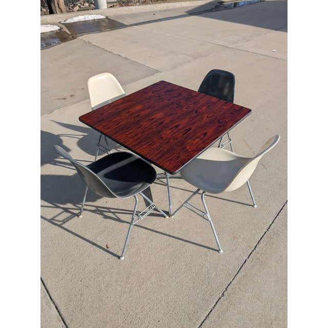 Slate Gray 1960s Set of Eames for Herman Miller Fiberglass Shell DSS Chairs For Sale - Image 8 of 18