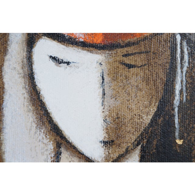 David Schluss Mystique Ginger Embellished Serigraph Portrait on Canvas 1/99 For Sale - Image 11 of 11