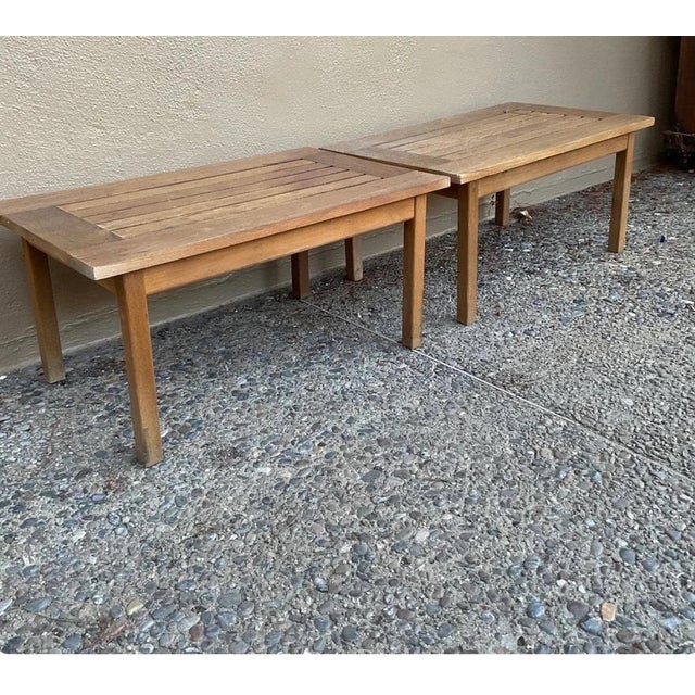 Gloster Late 20th Century Gloster Teak Backless Bench and Coffee Tables, 3 Pieces For Sale - Image 4 of 10