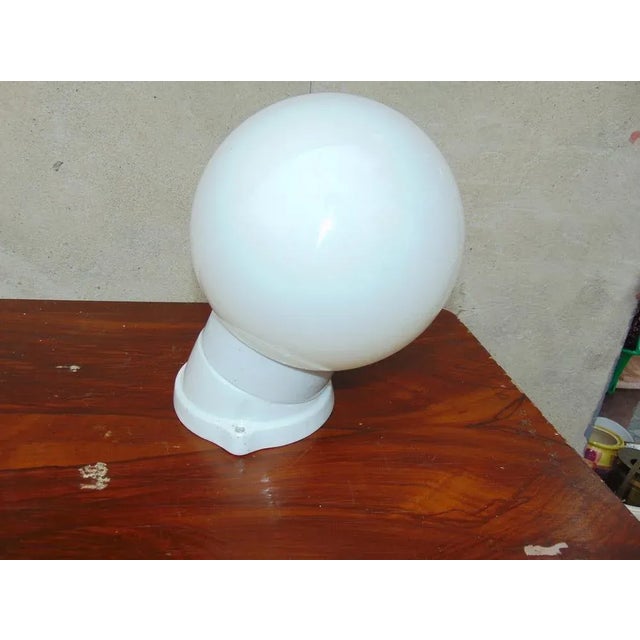 Glass Art Deco Lamp in Porcelain For Sale - Image 7 of 7