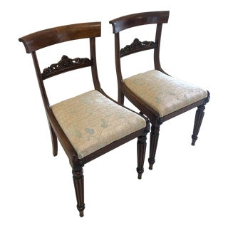 Antique Regency Rosewood Side Chairs, 1830s, Set of 2 For Sale