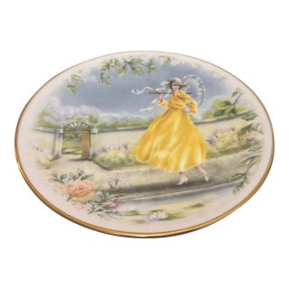 Vintage Belle Époque Fashion Porcelain Collector Plate For Sale