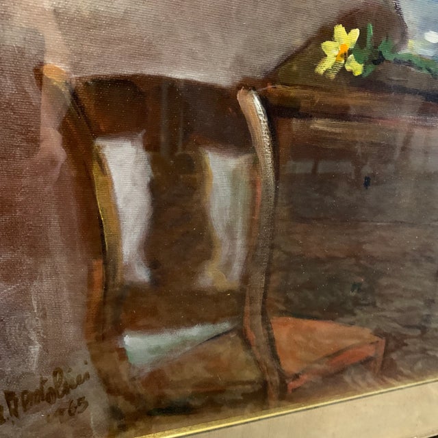 Italian Giuseppe Bertolini (Italian 1939-Xx) Oil on Canvas For Sale - Image 3 of 10