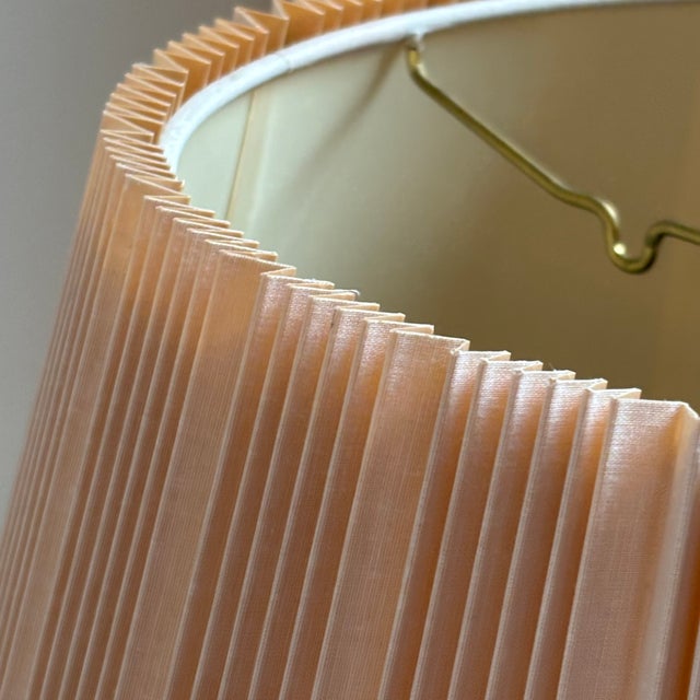Mid-20th Century Gathered Knife Pleated Stiffel Lamp Shade For Sale - Image 11 of 12