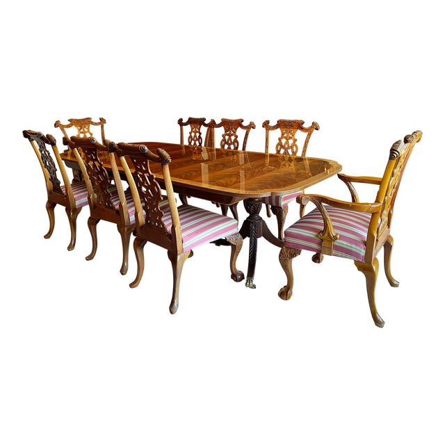 Karges Furniture Duncan PhyfeStyle Dining TableSatinwood Borderland