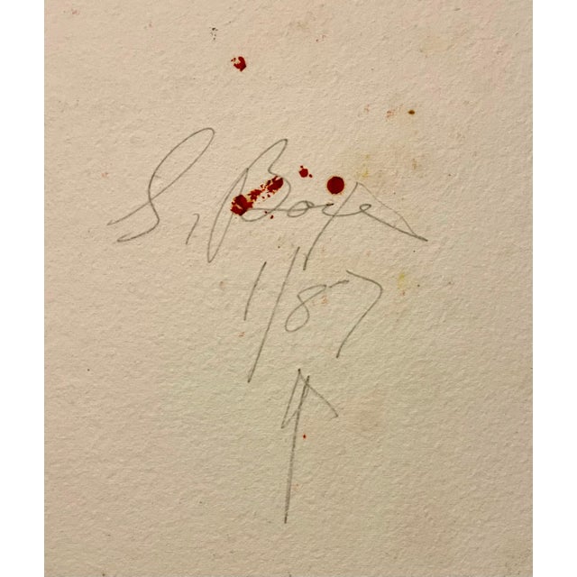 Black Stanley Boxer, Stanley Boxer Mixed Media Abstract Expressionist Painting on Paper, Gold, 1987 For Sale - Image 8 of 16