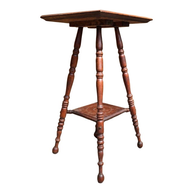 1800s Austrian Made Plant Stand Parlor Table. Antique and Masterfully Restored by Legacy and Lacquer. For Sale