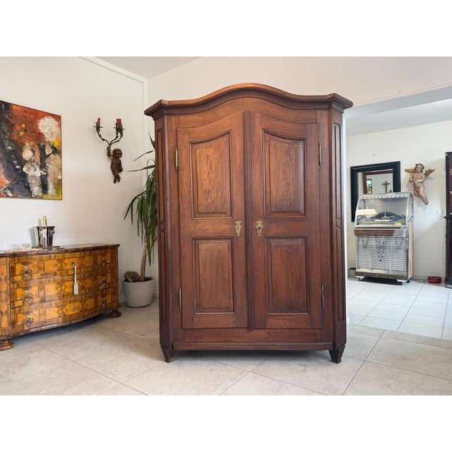 Baroque Hall Cabinet in Oak Wood For Sale - Image 18 of 18
