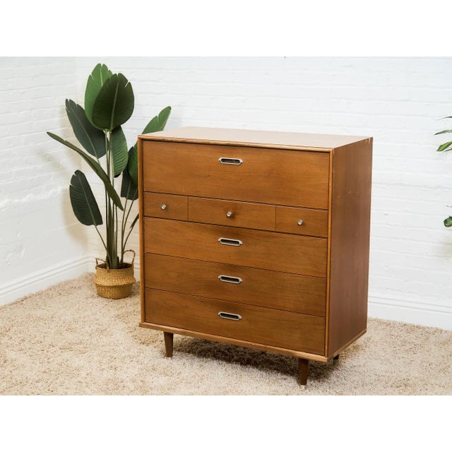 Mid-Century Modern Bp John Vintage Highboy Dresser, Attributed For Sale - Image 3 of 12