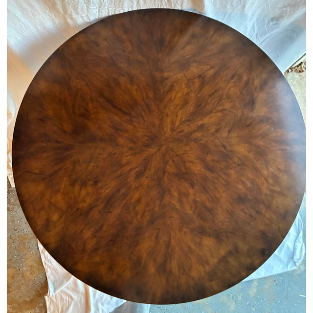 Traditional Late 20th Century Baker Furniture Collector’s Edition Round Pedestal Dining Table For Sale - Image 3 of 9