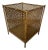 Faux Bamboo and Gilt Metal Waste Can For Sale