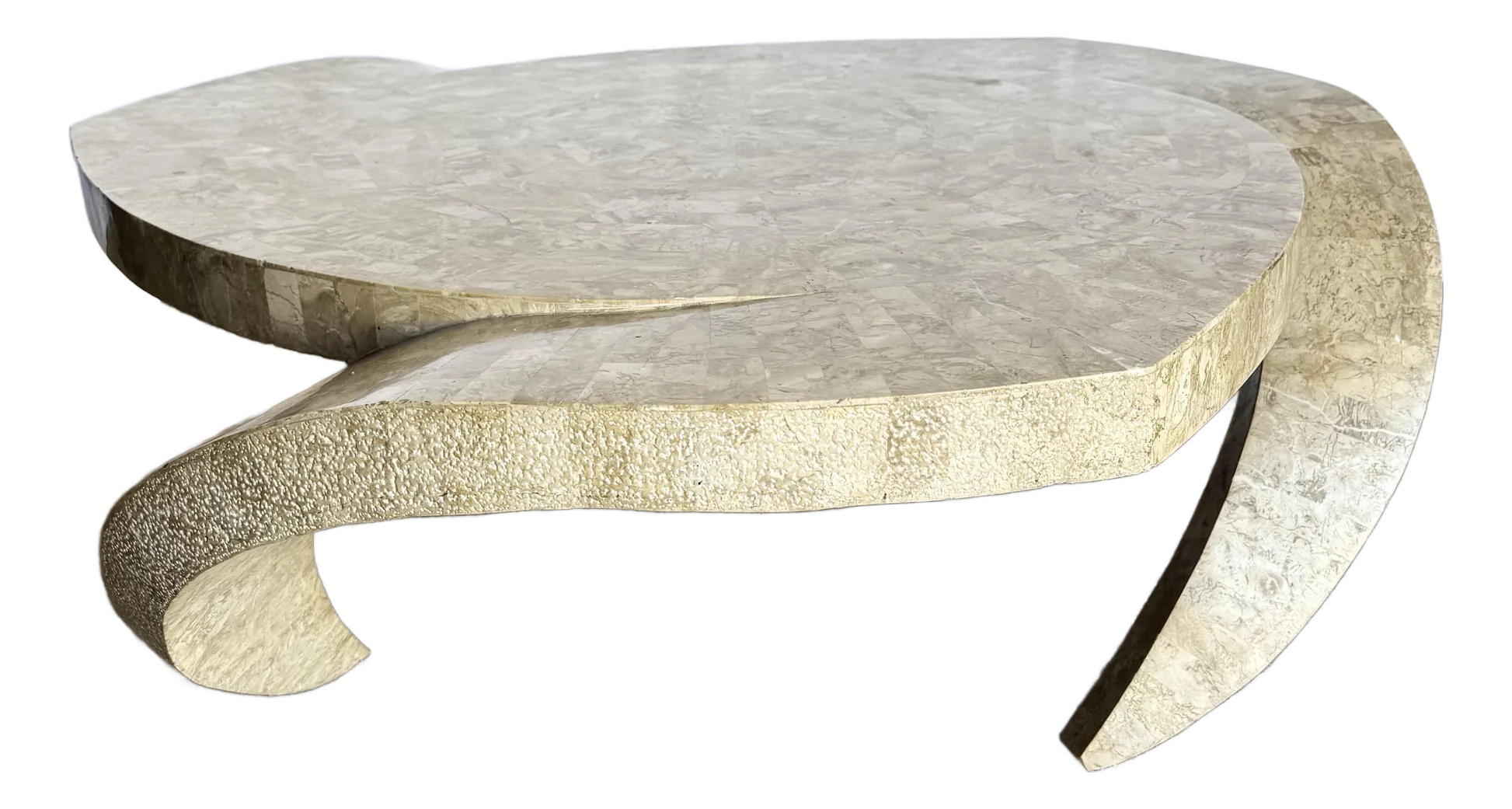 Postmodern Maitland Smith Style Sculpted Circular Polished