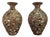 Monumental Pair California Memory Ware Mosaic Floor Vases Pique Asiette 23" For Sale