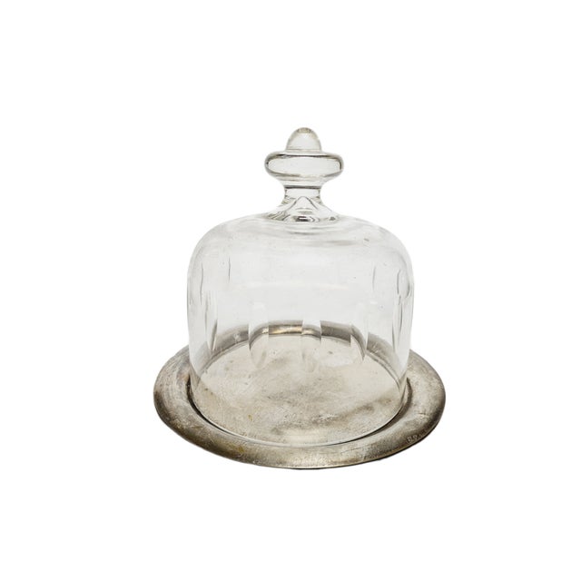 Art Nouveau Bowl with Crystal Cake Cover, Germany, 1920s, Set of 2 For Sale - Image 11 of 18