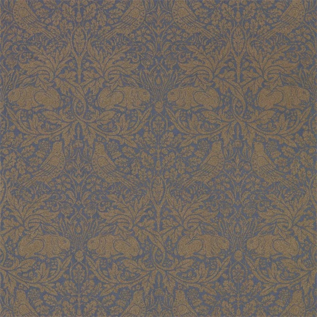 Morris & Co Pure Brer Rabbit Wallpaper in Ink/Gold For Sale