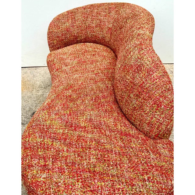 Weiman Furniture Company Post Modern Serpentine Cloud Sofa, in Boucle For Sale In Greensboro - Image 6 of 15