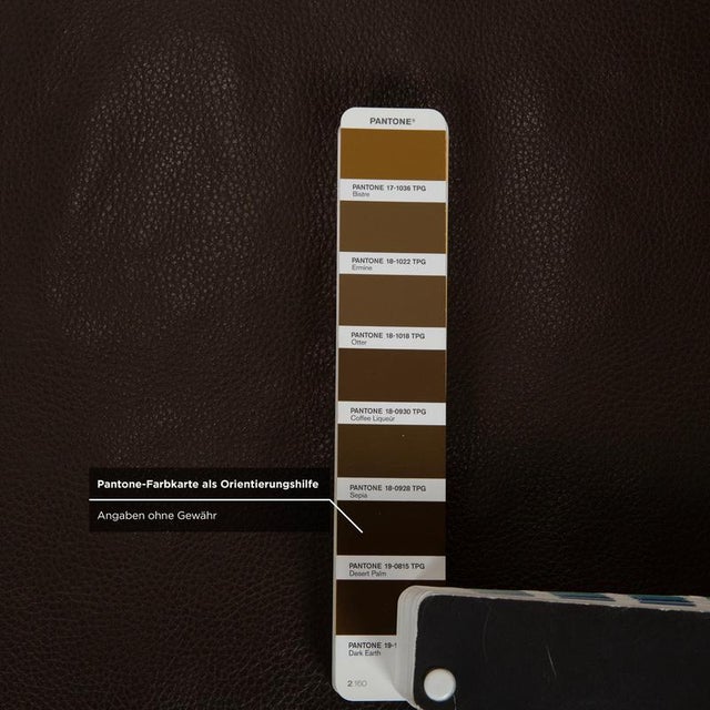 Courage Leather Stool in Brown Mocha from Ewald Schillig For Sale - Image 6 of 9