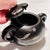 Black Vintage 1990s Emilia Castillo Silver Black Ceramic Toucan Sugar Bowl Creamer Set For Sale - Image 8 of 11