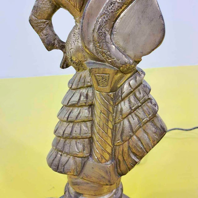 Golden Candleholder with Figure For Sale - Image 5 of 13